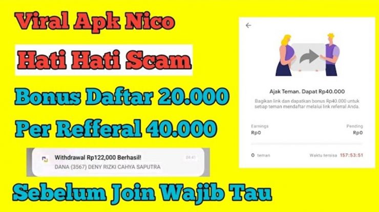Aplikasi Nico Apk Penghasil Uang 50.000 Membayar Apa Penipuan?