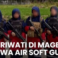 Viral Santriwati di Magetan Tenteng Airsoft gun, Pihak Ponpes Buka Suara