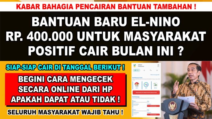 Cara Cek Link Penerima BLT El Nino Rp400 Ribu Melalui HP