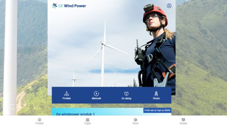 Aplikasi GE Wind Power Penghasil Uang Apakah Investasi Aman Atau Penipuan?