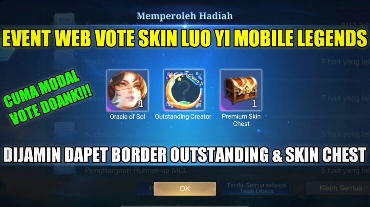 Event Web Skin Luo Yi Mobile Legends (ML) Berikut Panduan Lengkap dan Terperinci