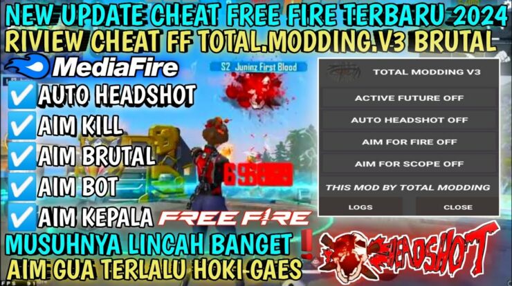 Total Modding V3 FF Berikut Link dan Cara Menggunakan Aplikasi Cheat Free Fire