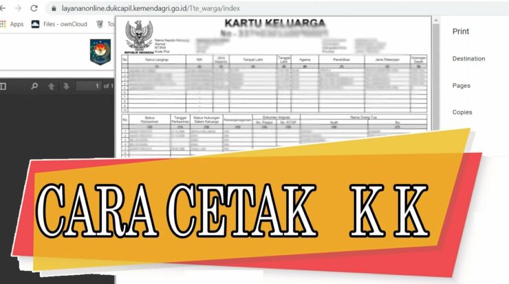 Cara Cetak Kartu Keluarga Secara Online Berikut Panduan Lengkap dan Terbaru