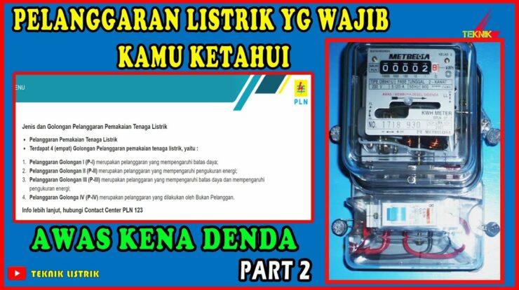 Sanksi dan Denda Berdasarkan Golongan Pelanggaran Listrik PLN