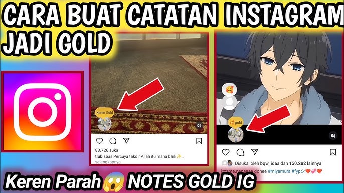 Cara Membuat Gold Note Instagram Untuk Menciptakan Tampilan Eksklusif di IG