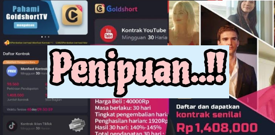 Goldshort TV Penghasil Uang Apa Aman Membayar Atau Penipuan?