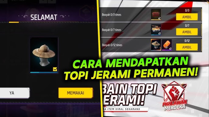 Strategi Mendapatkan Topi Jerami FF Secara Efisien dalam Event BOOYAH Merdeka Free Fire