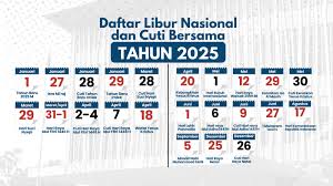 Daftar Hari Libur Nasional dan Cuti Bersama Tahun 2025 di Indonesia